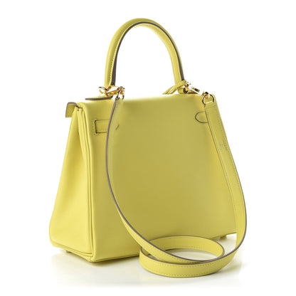 Hermes Swift Kelly Retourne 25 Lime 4 of 12