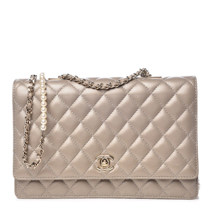 Chanel Lambskin Quilted Fantasy Pearl Flap Light Gold 1 of 11