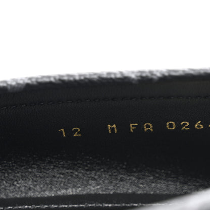 Louis Vuitton Calfskin Monogram Eclipse Mens Major Loafers 12 Black 8 of 9