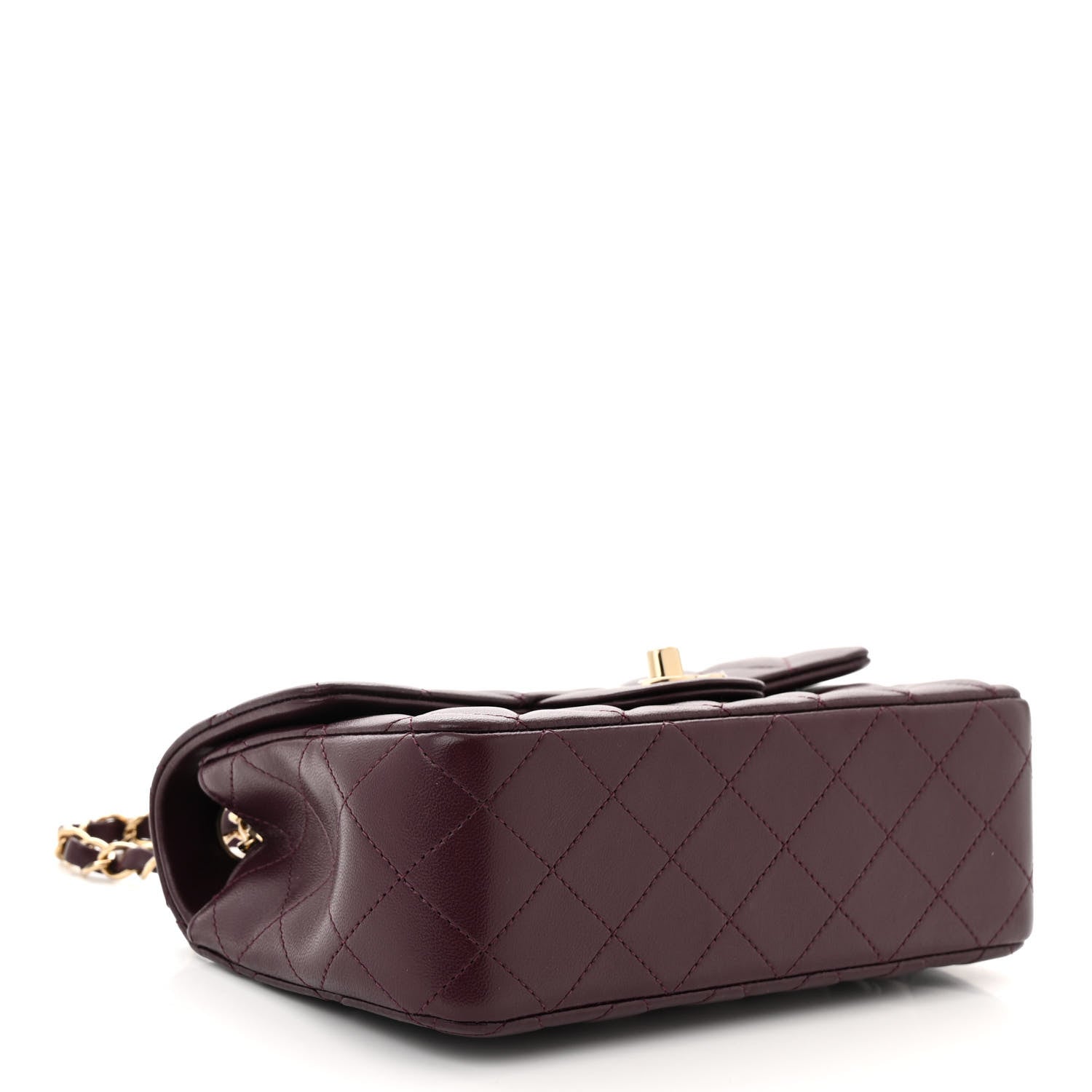 Chanel Lambskin Quilted Mini Rectangular Flap Burgundy 4 of 11