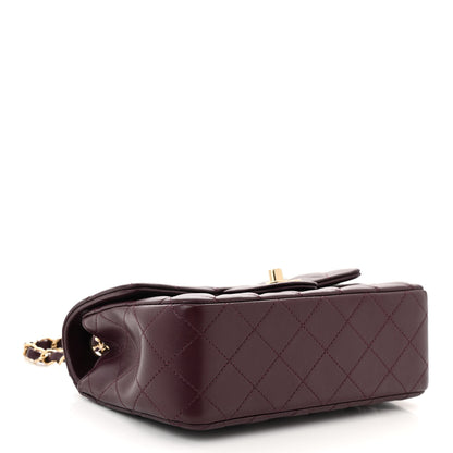 Chanel Lambskin Quilted Mini Rectangular Flap Burgundy 4 of 11