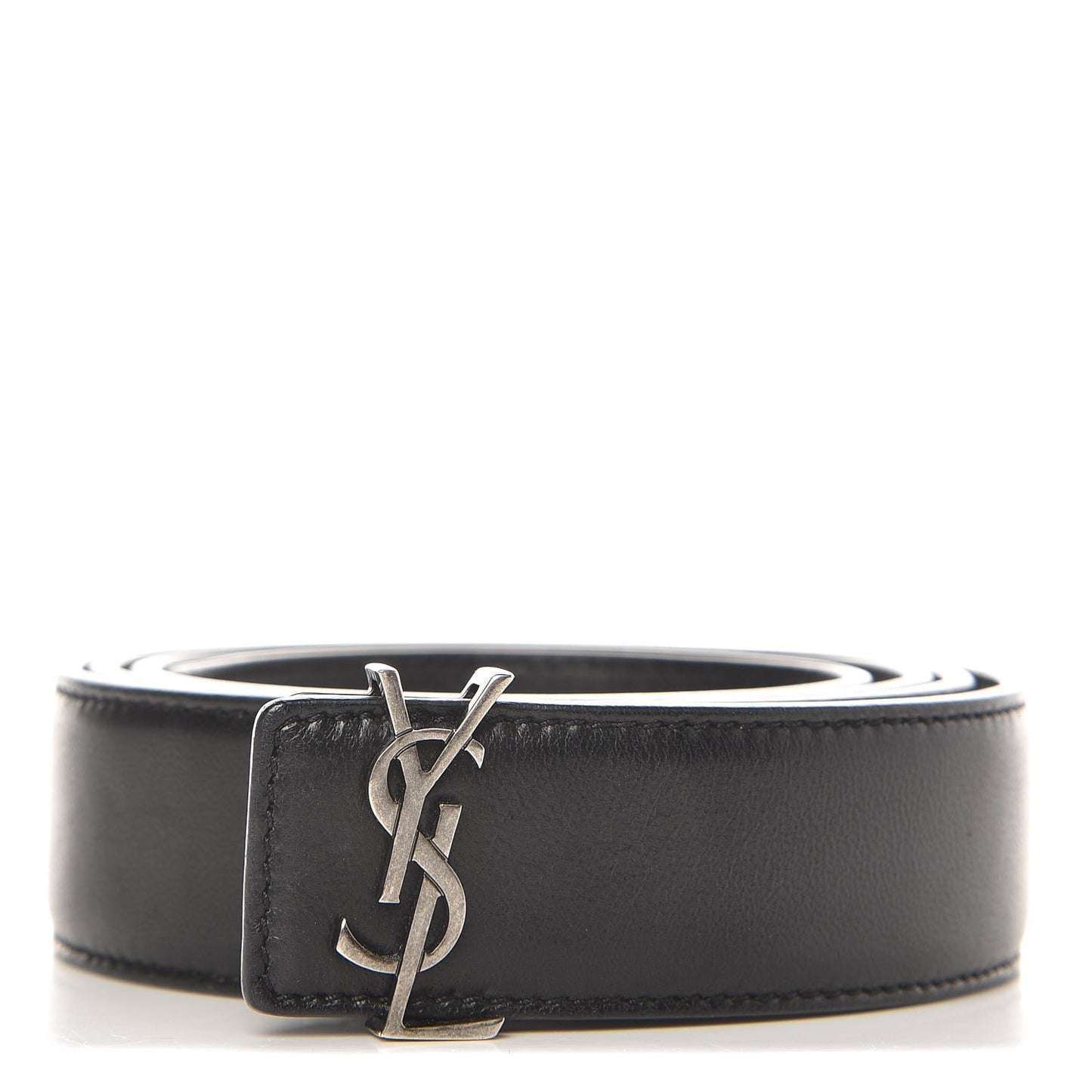Lambskin Interlocking Monogram Belt 90 36 Black