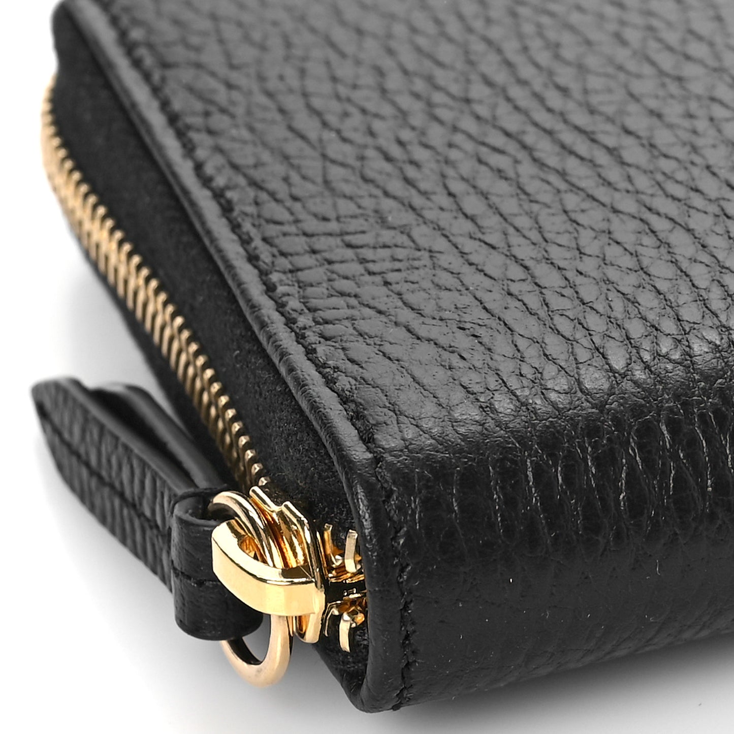 Dollar Calfskin GG Marmont Zip Around Wallet Black