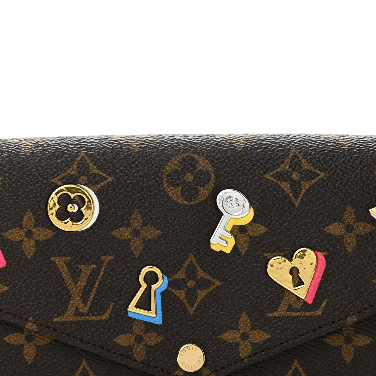 Monogram LV Love Lock Pochette Felicie Chain Wallet