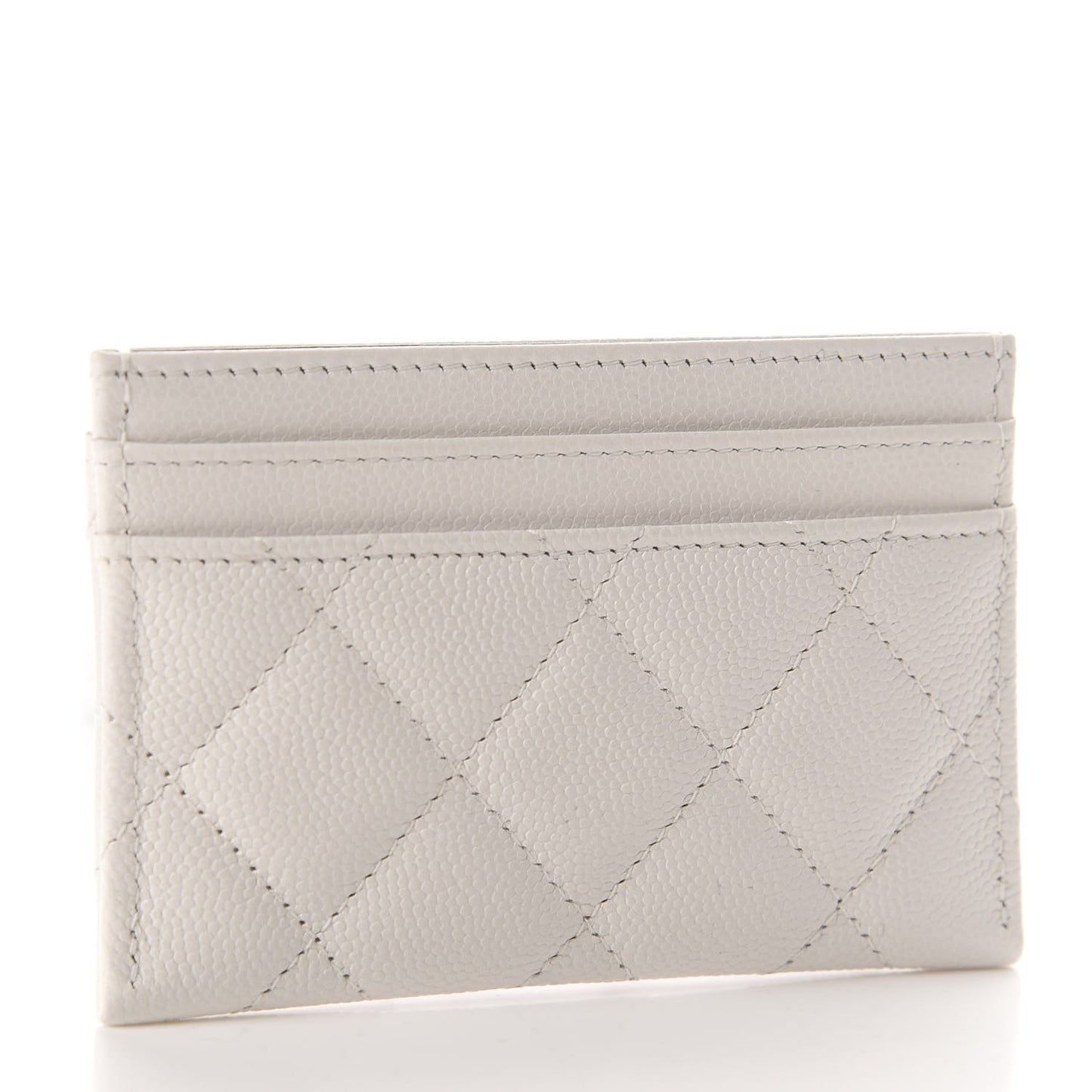 Caviar Quilted My Everything Card Holder White Black