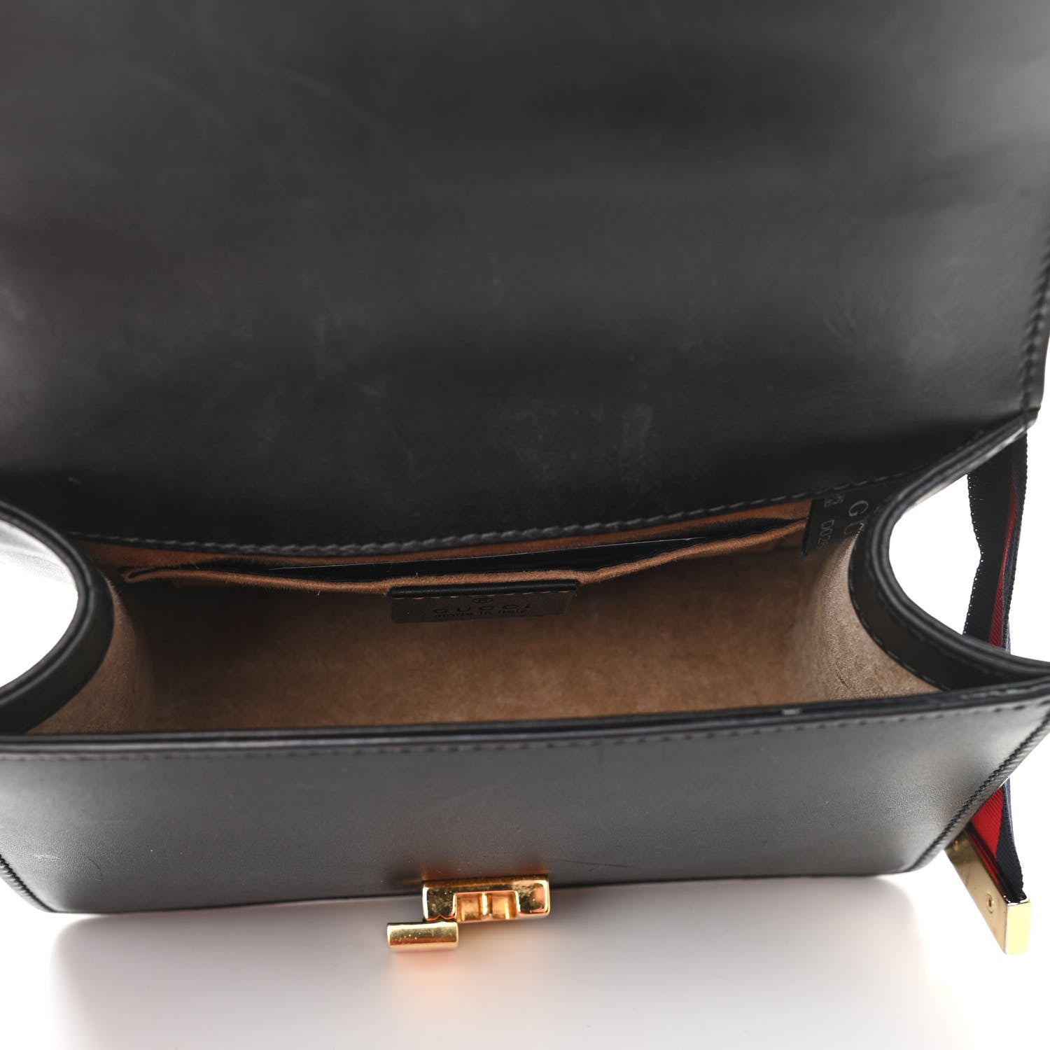 Gucci Calfskin Mini Sylvie Chain Shoulder Bag Black 5 of 10