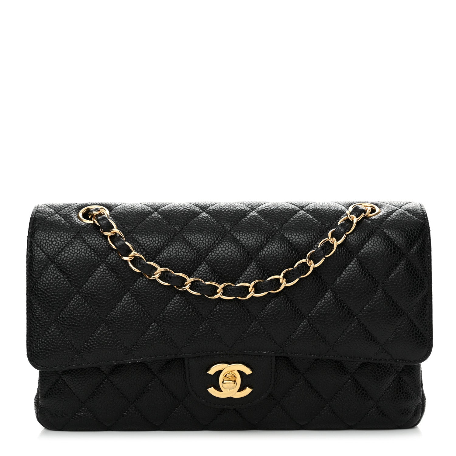 Chanel Caviar Quilted Medium Double Flap Black 1 of 13