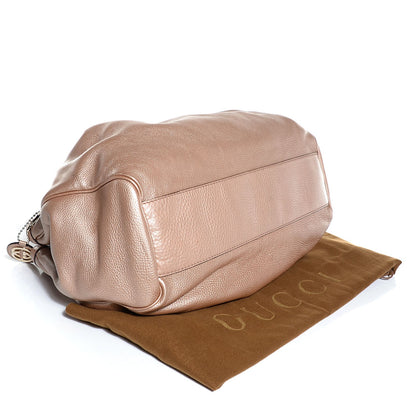 Gucci Metallic Cellarius Calfskin Large Sukey Tote Winter Rose 4 of 9