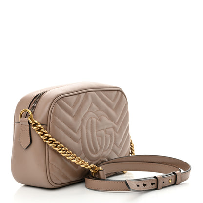 Gucci Calfskin Matelasse Small GG Marmont Chain Shoulder Bag Porcelain Rose 3 of 11