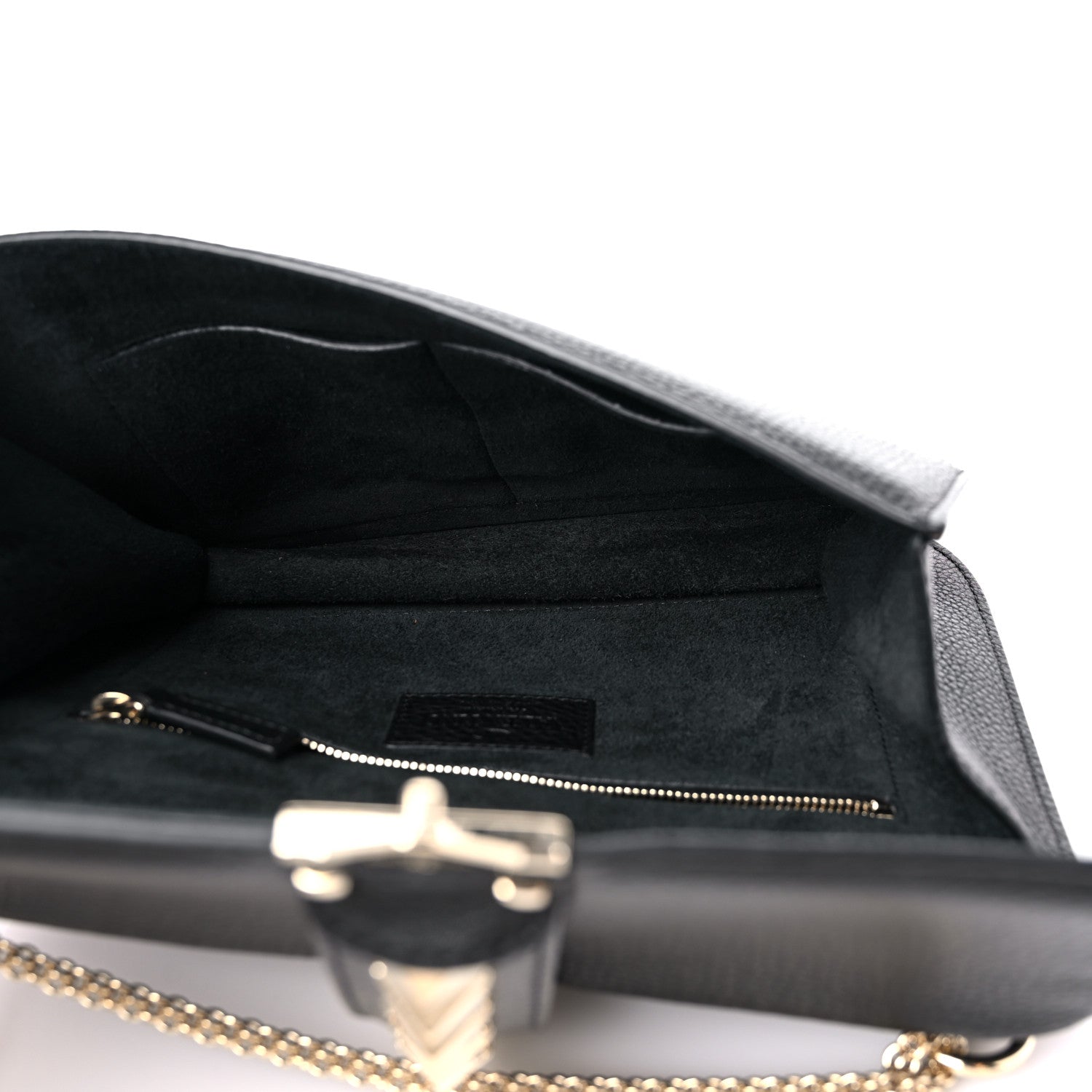 Valentino Garavani Pebbled Calfskin Medium Glam Lock Rockstud Flap Black 5 of 10