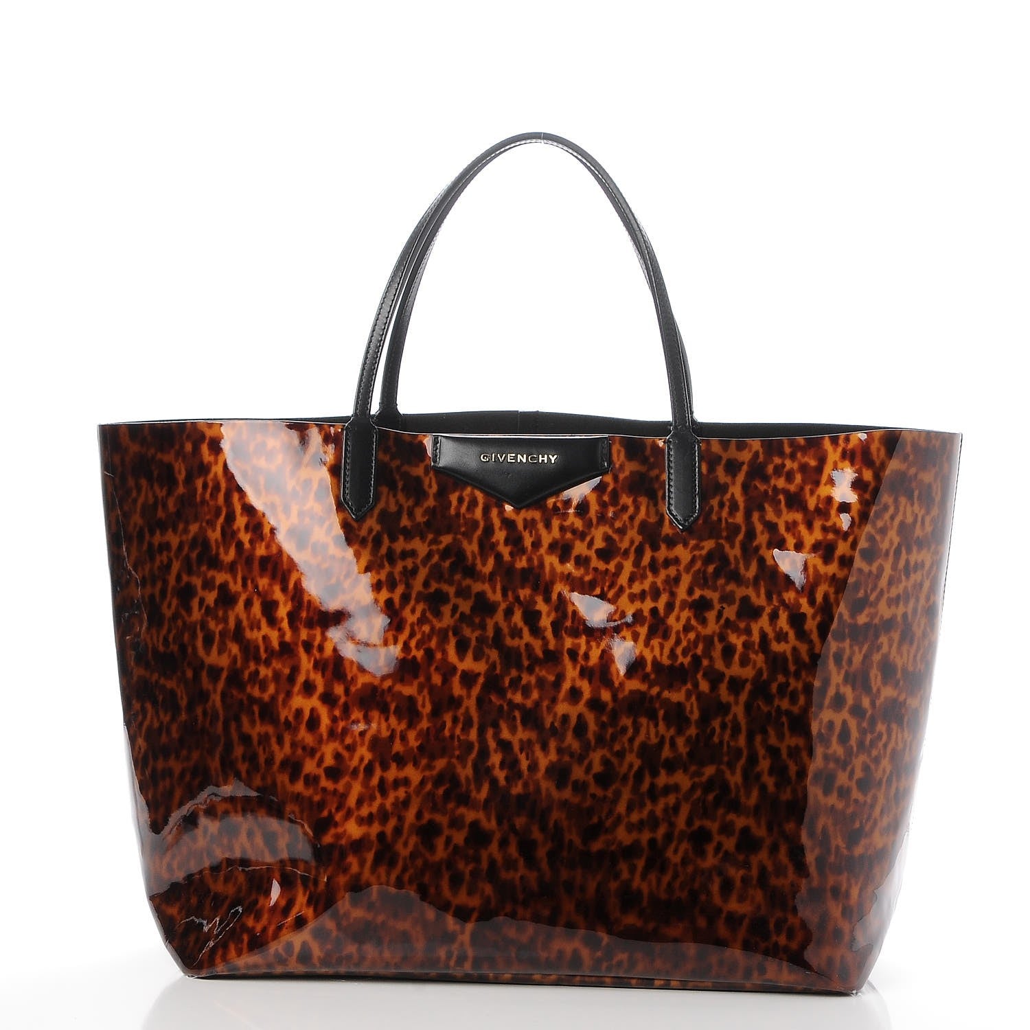 Givenchy Patent Calfskin Tortoise Print Large Antigona Tote 1 of 9