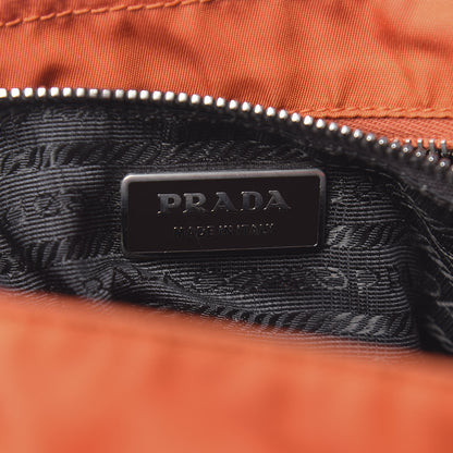 Prada Nylon Vela Flat Messenger Bag Papaya 6 of 10