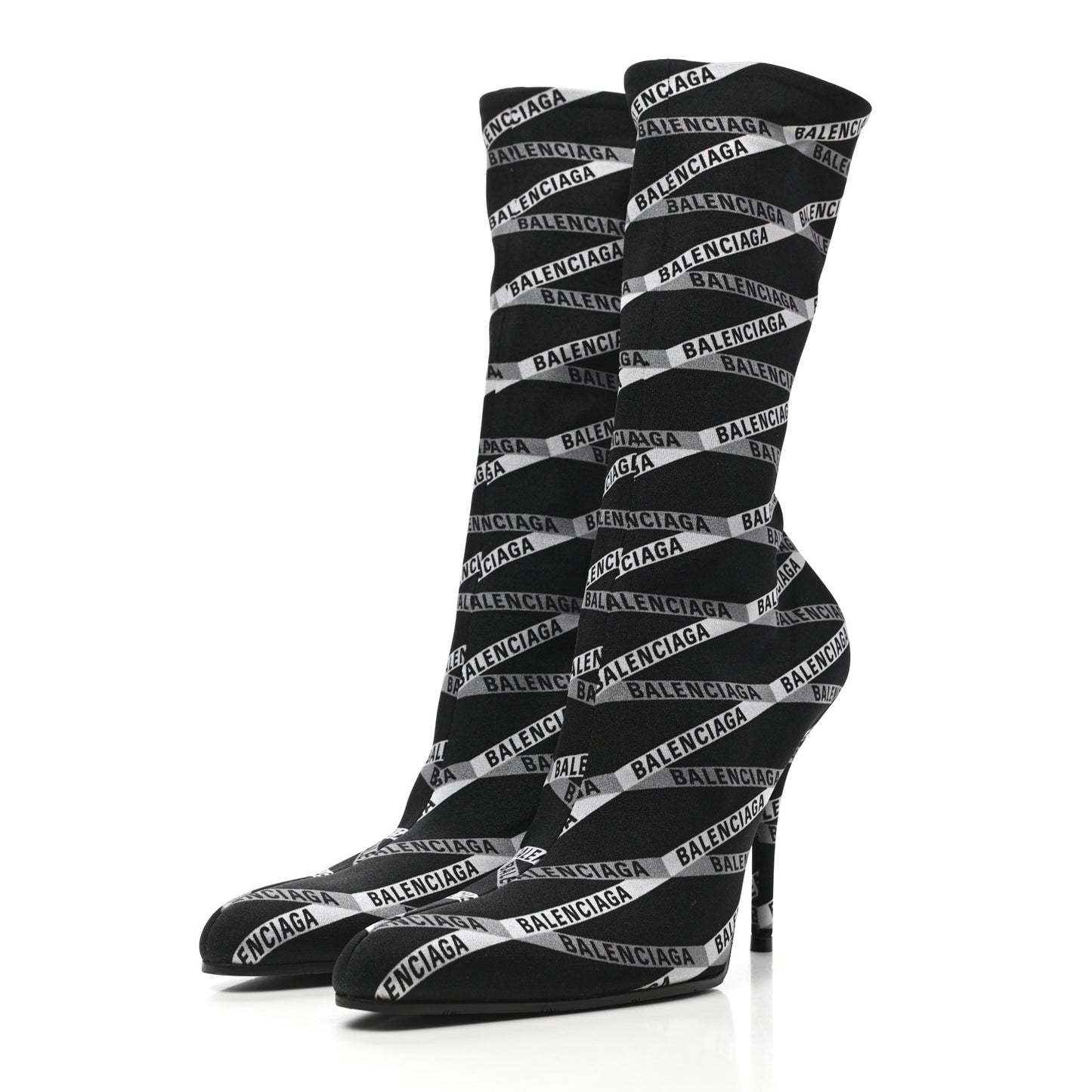 Spandex Losange Monogram 110mm Booties 38.5 Gris Black