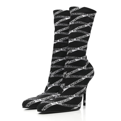 Balenciaga Spandex Losange Monogram 110mm Booties 38.5 Gris Black 3 of 7