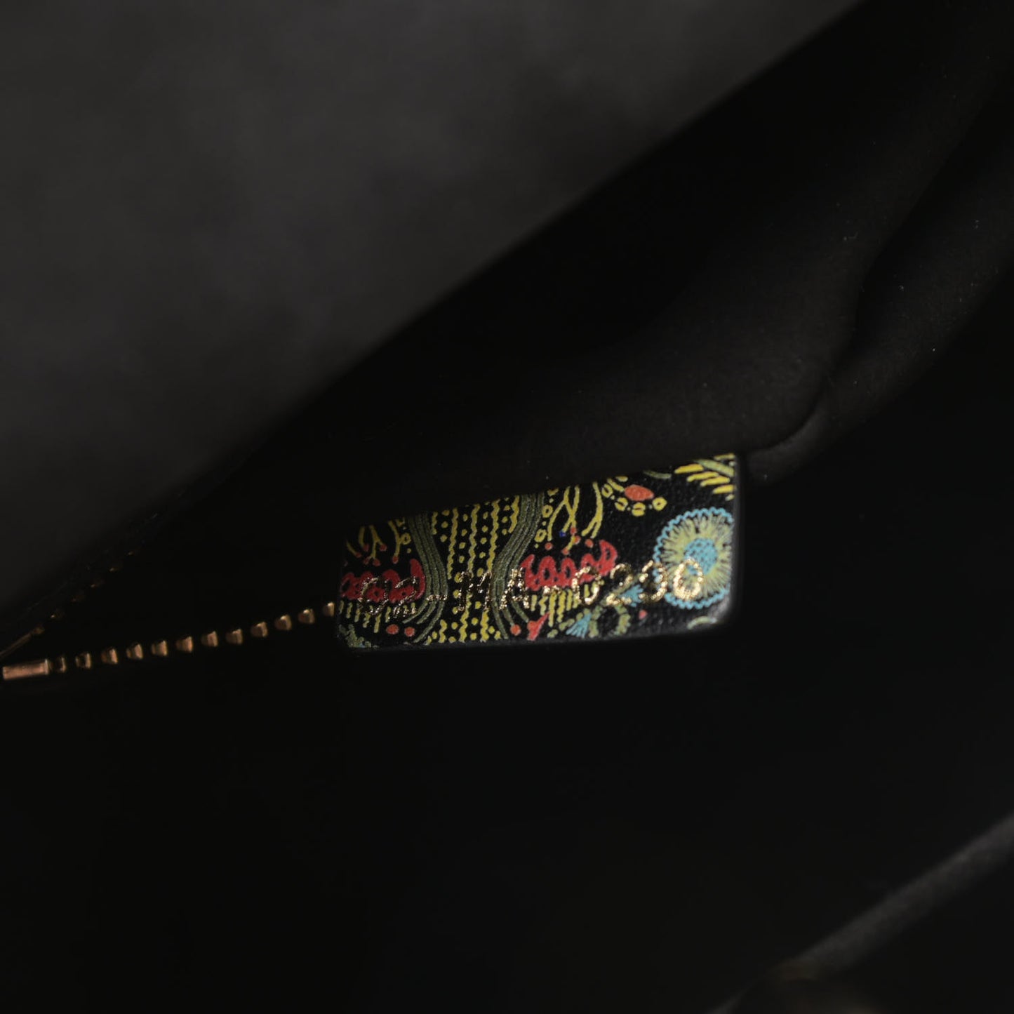 Smooth Calfskin Embroidered Medium Lady Dior Black Multicolor