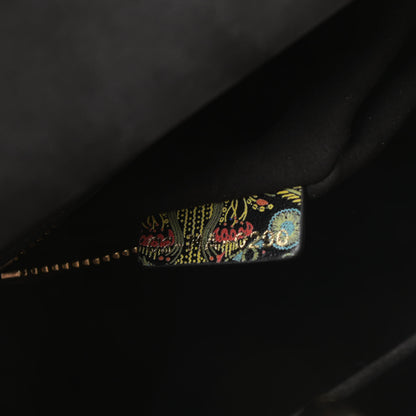Christian Dior Smooth Calfskin Embroidered Medium Lady Dior Black Multicolor 8 of 11