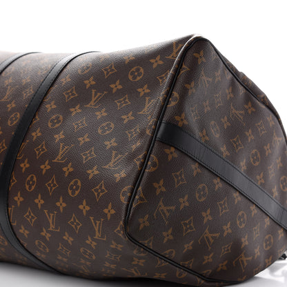 Louis Vuitton Monogram Macassar Keepall Bandouliere 55 9 of 9