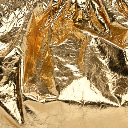 Bottega Veneta Metallic Crinkled Lambskin The Pouch Oversized Clutch Oro 9 of 11