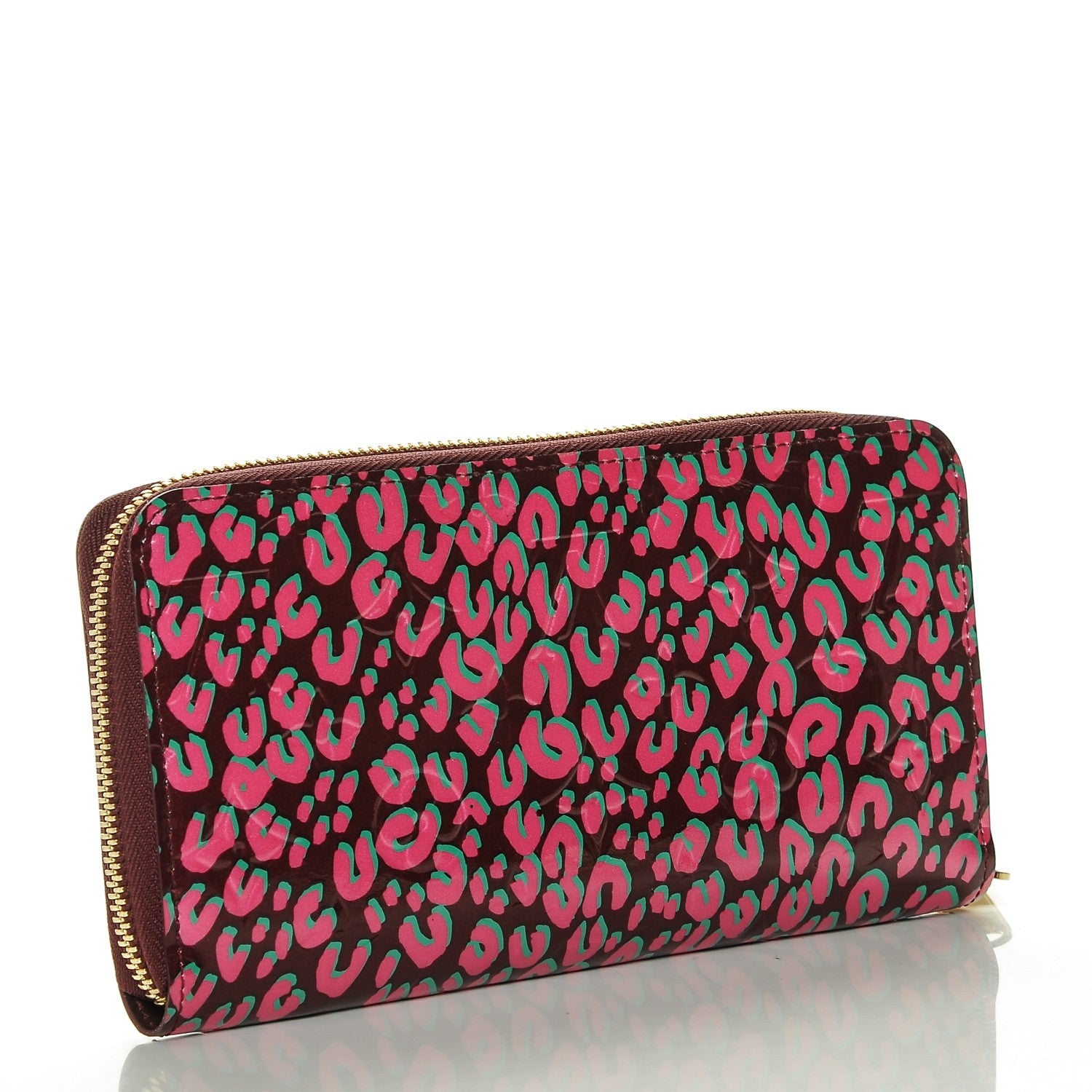 Louis Vuitton Vernis Leopard Zippy Wallet Rouge Fauviste 3 of 6