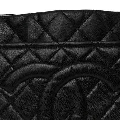 Chanel Caviar Quilted CC Timeless Soft Tote Black 8 of 10