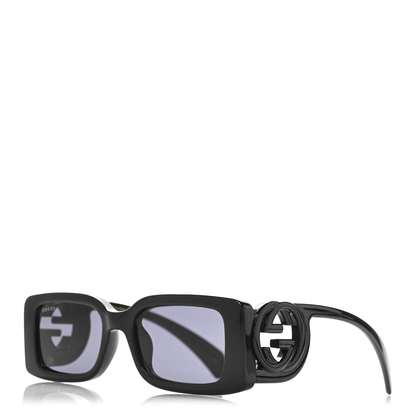 Acetate Chaise Rectangle Frame Sunglasses GG1325S Black