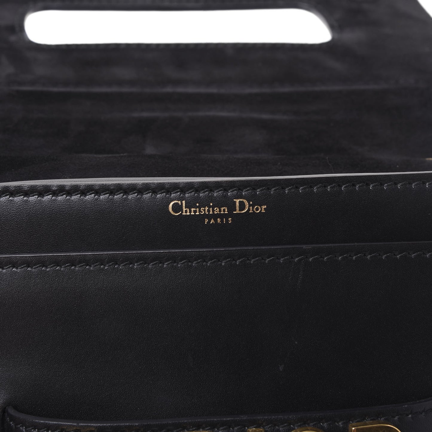 Calfskin J'Adior Chain Flap Bag Black