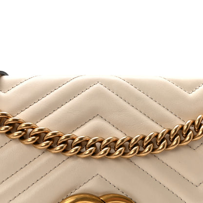 Gucci Calfskin Matelasse Small GG Marmont Shoulder Bag White 8 of 10