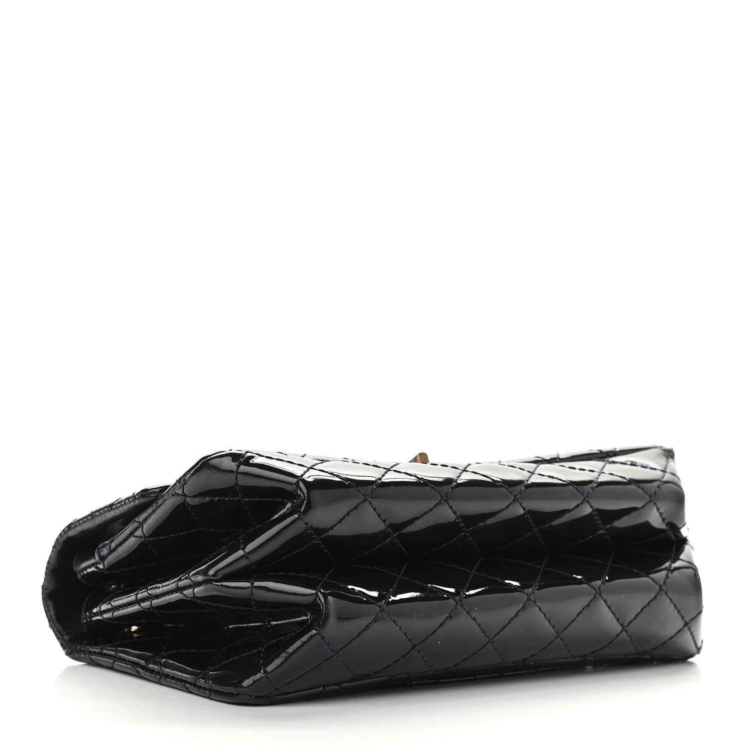Chanel Patent Quilted Accordion Reissue 2.55 Flap Navy 4 of 9