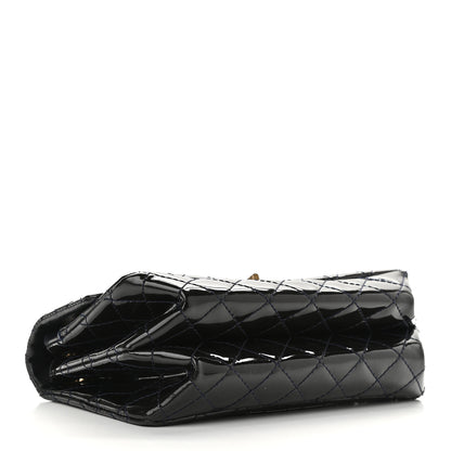 Chanel Patent Quilted Accordion Reissue 2.55 Flap Navy 4 of 9