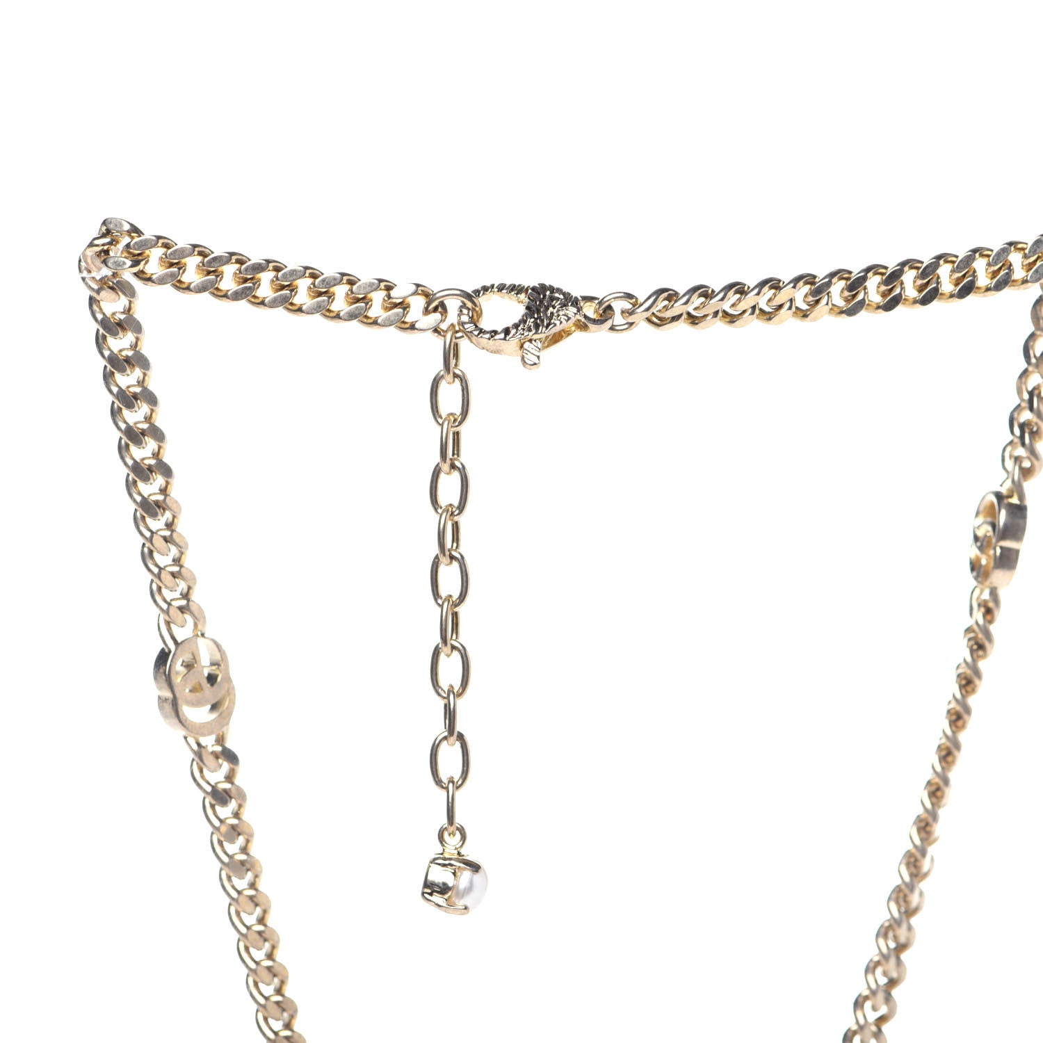 Gucci Pearl Marmont Necklace Aged Gold Cream 4 of 5