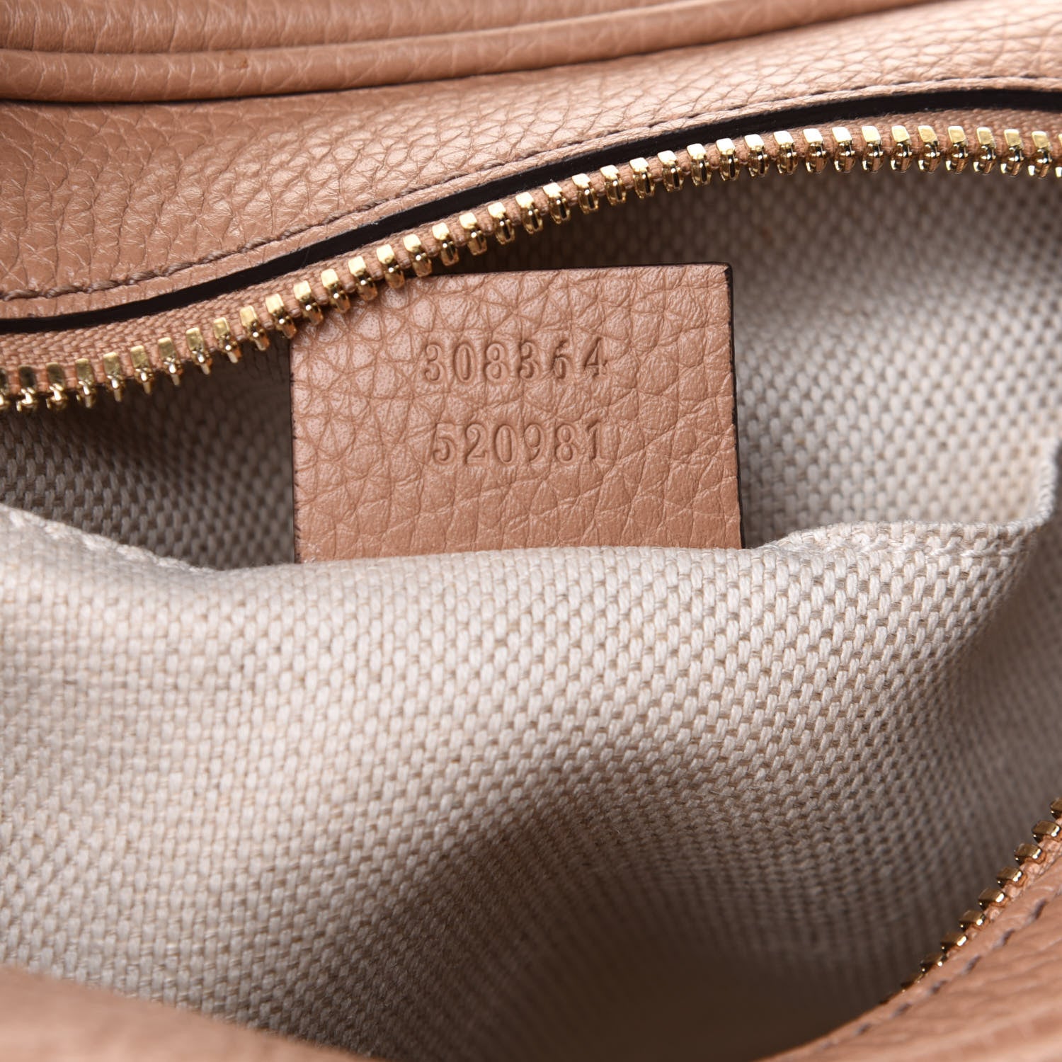 Gucci Pebbled Calfskin Small Soho Disco Bag Camelia 7 of 10