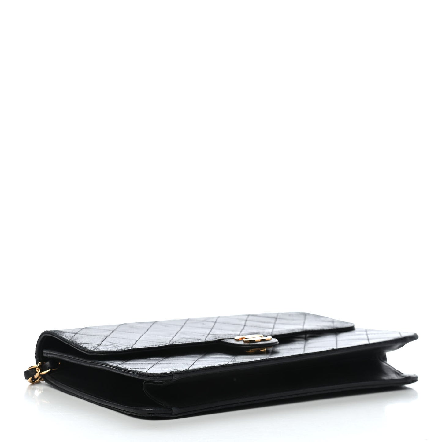 Lambskin Quilted Medium Single Flap Black