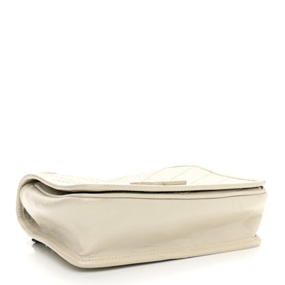 Saint Laurent Crinkled Calfskin Matelasse Monogram Niki Chain Wallet Crema Soft 4 of 9