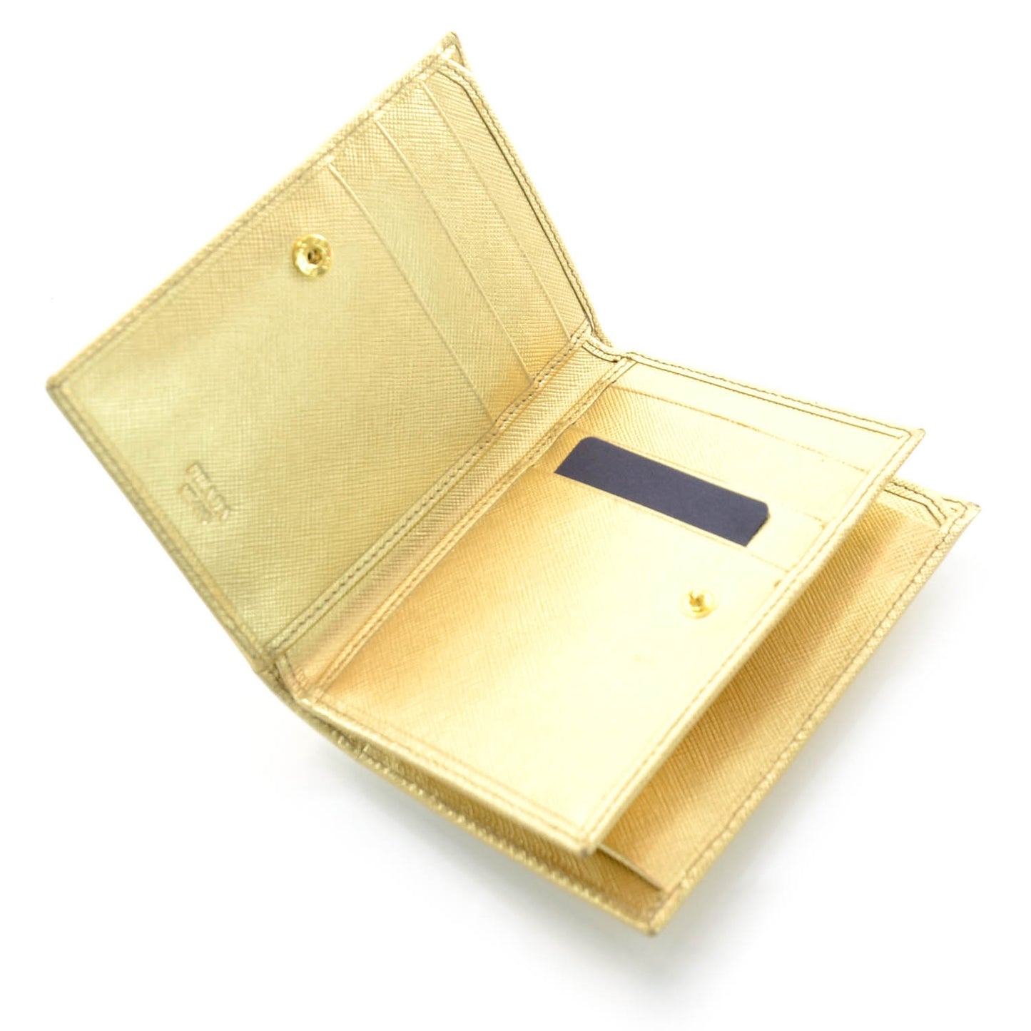 Saffiano Metal Bi-Fold Wallet Platino