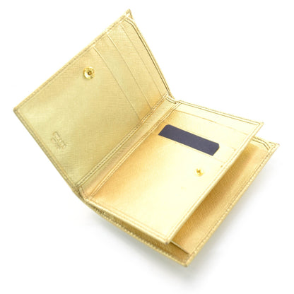 Prada Saffiano Metal Bi-Fold Wallet Platino 6 of 9