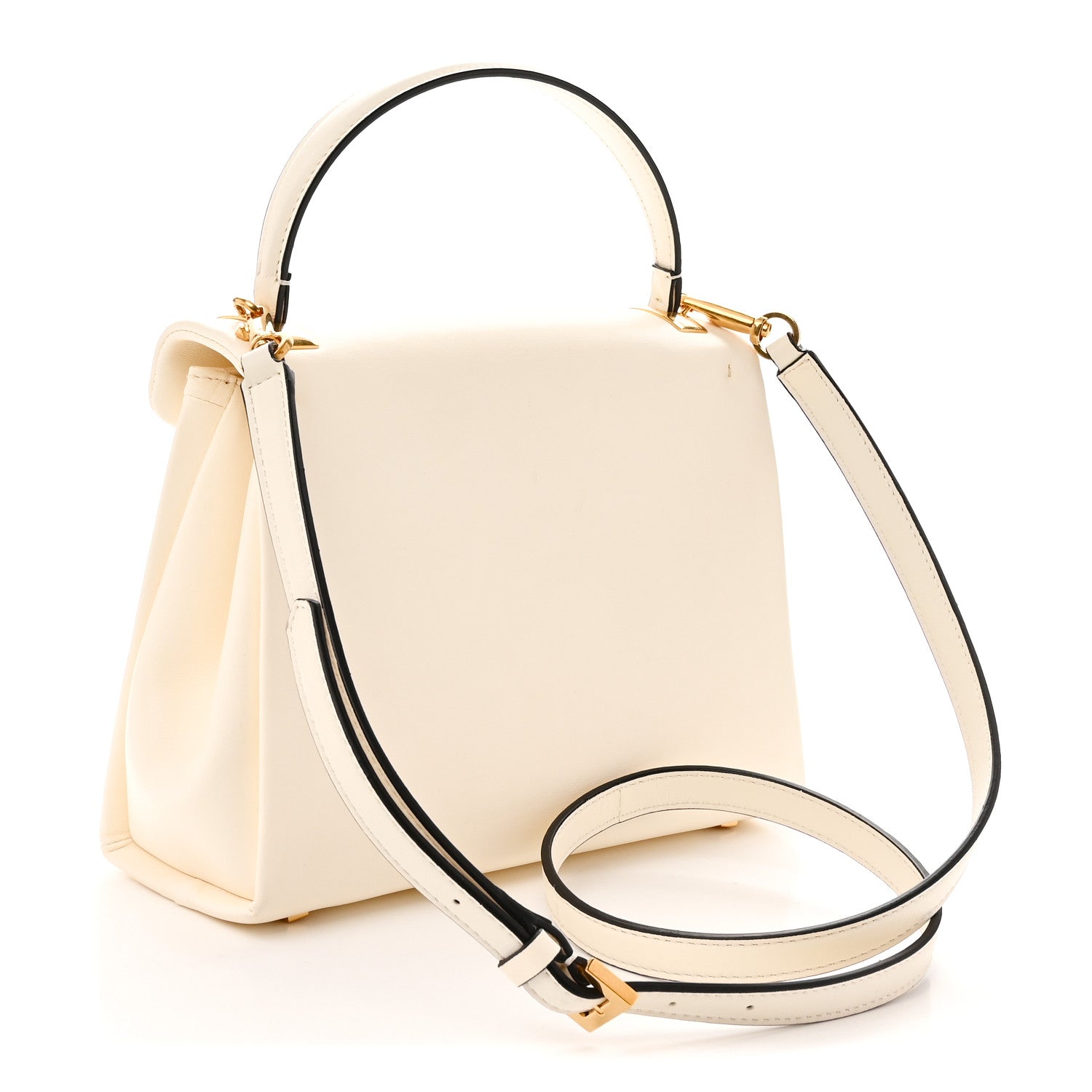 Valentino Garavani Nappa Small One Stud Top Handle Bag Ivory 3 of 9