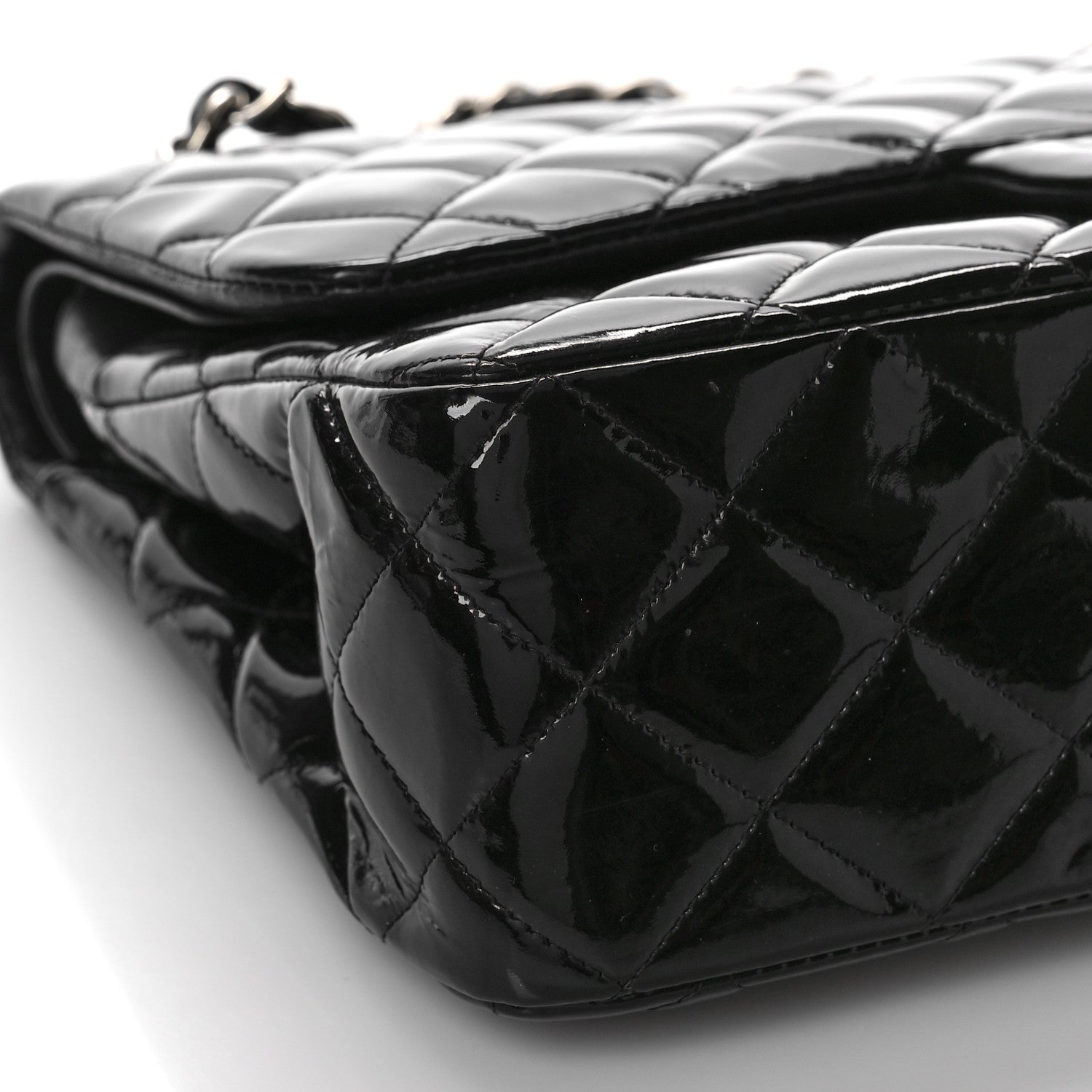 Chanel Patent Quilted Jumbo Double Flap Black 8 of 13