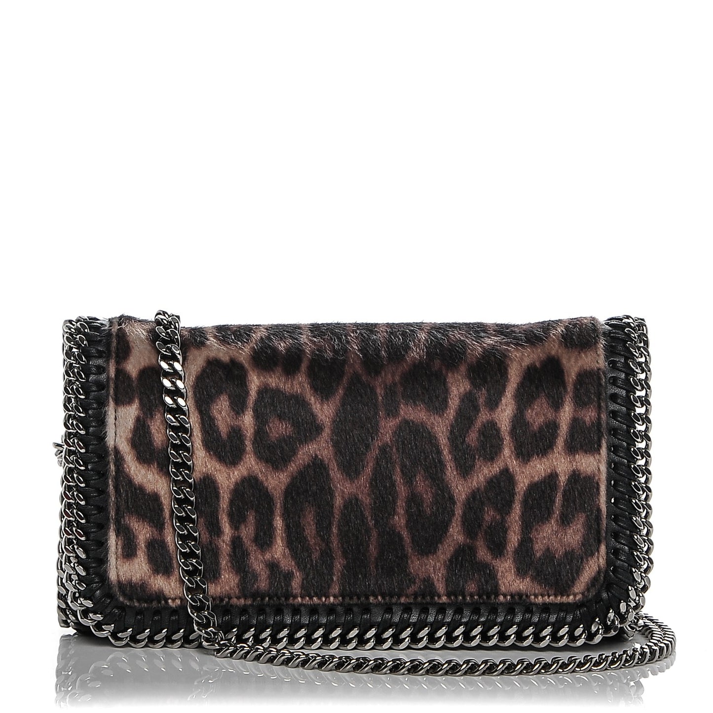 Faux Calf Hair Falabella Crossbody Bag Leopard