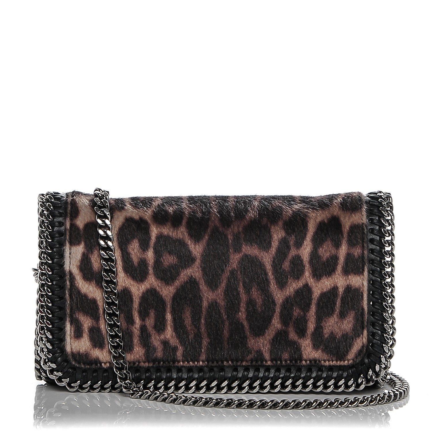 Stella McCartney Faux Calf Hair Falabella Crossbody Bag Leopard 1 of 6
