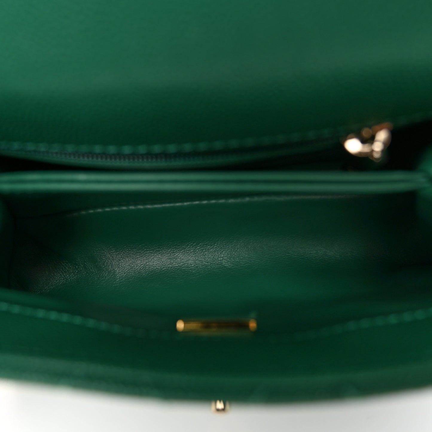 Caviar Quilted Extra Mini Coco Handle Flap Green
