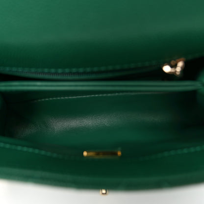 Chanel Caviar Quilted Extra Mini Coco Handle Flap Green 5 of 11