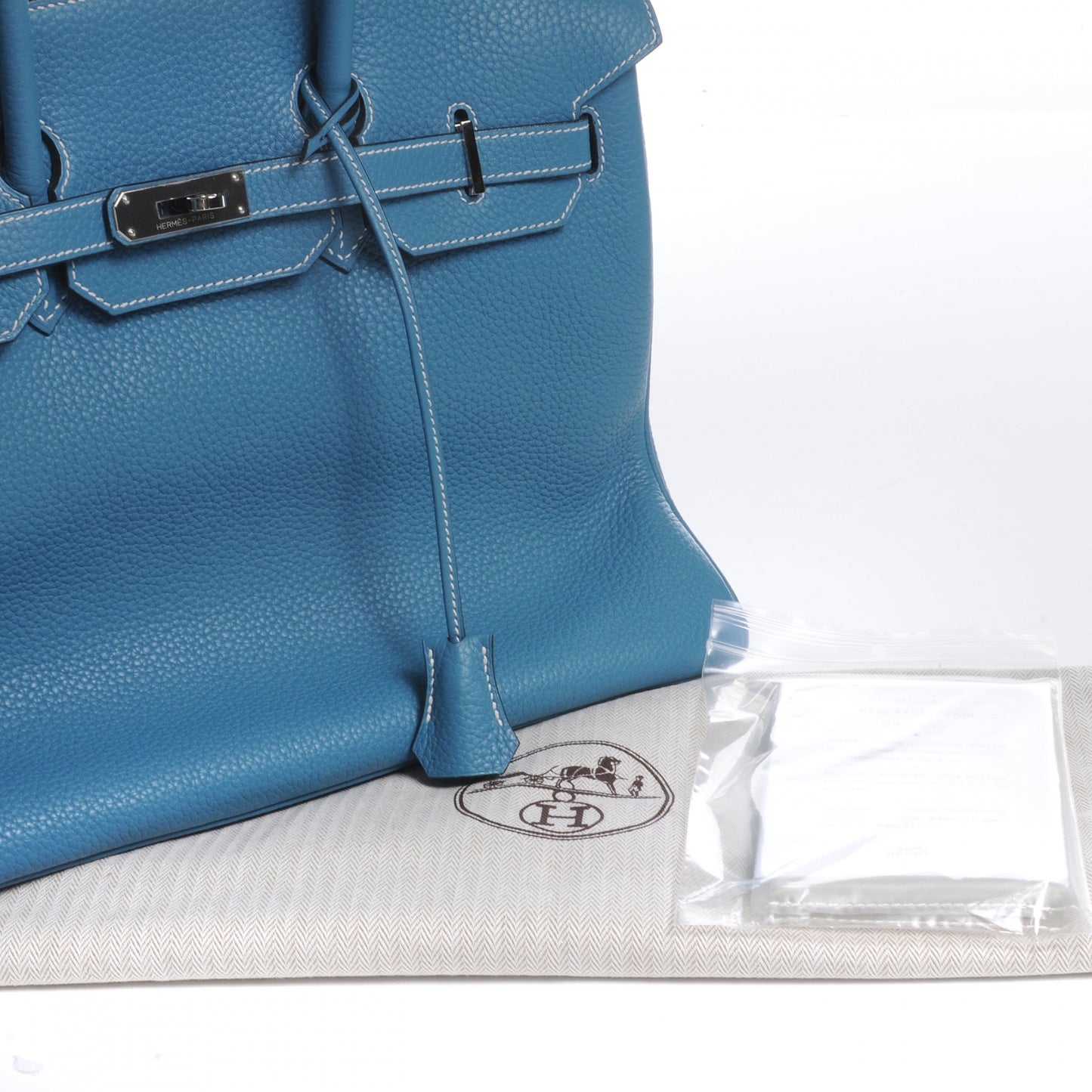 Taurillon Clemence Birkin 35 Blue Jean