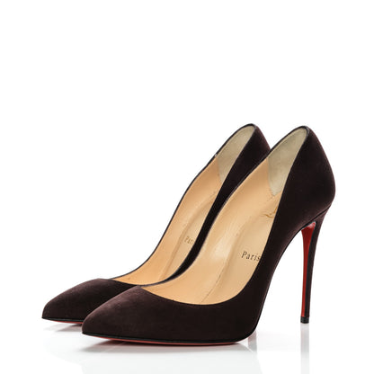 Christian Louboutin Veau Velours Pigalle Follies 100 Pumps 36.5 Burgundy 3 of 8