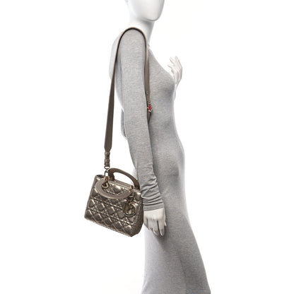 Christian Dior Metallic Lambskin Cannage Small My ABCDior Lady Dior Gold 2 of 10