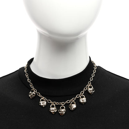 Chanel Metal CC Heart Necklace Gold 2 of 5
