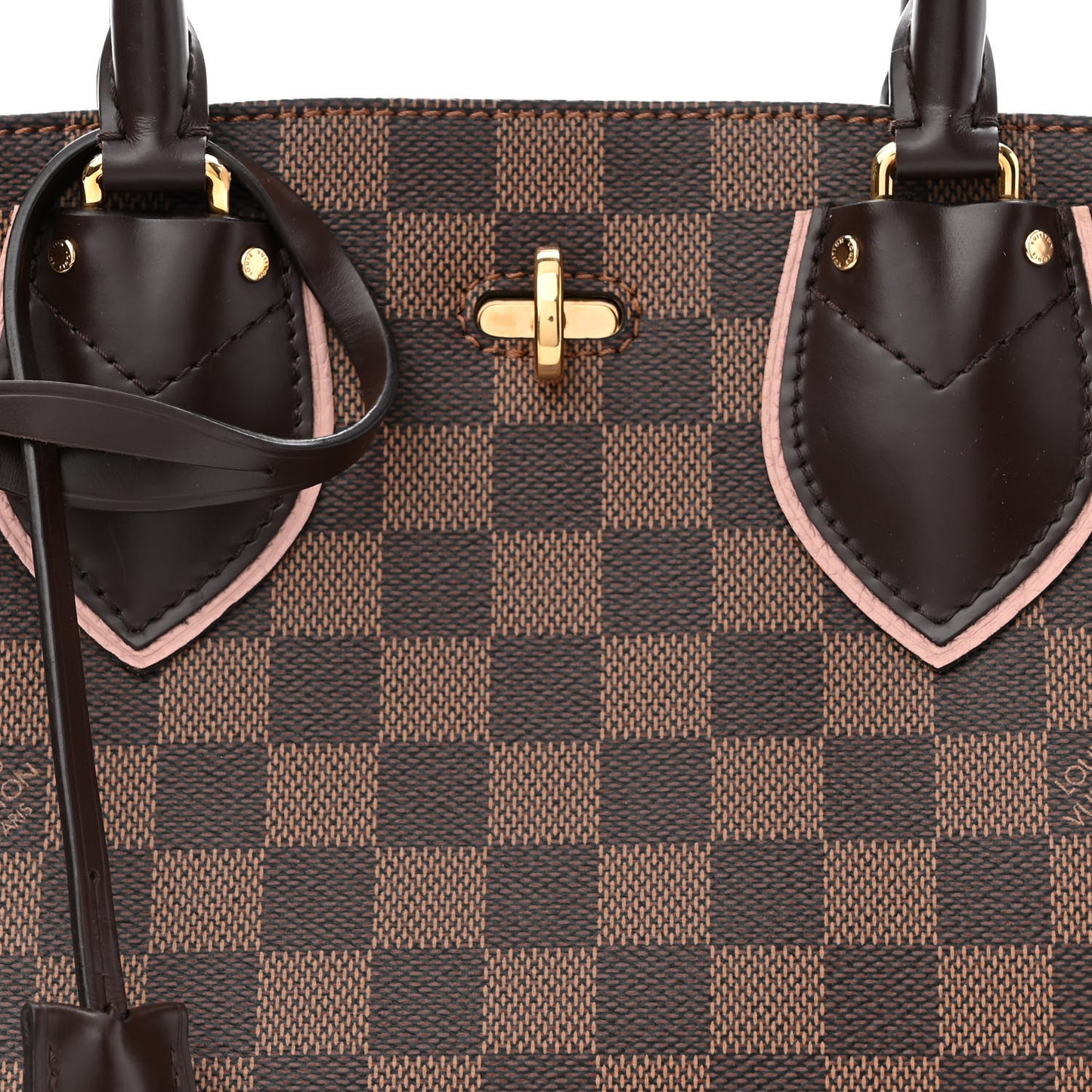 Cuir Taurillon Damier Ebene Normandy Magnolia