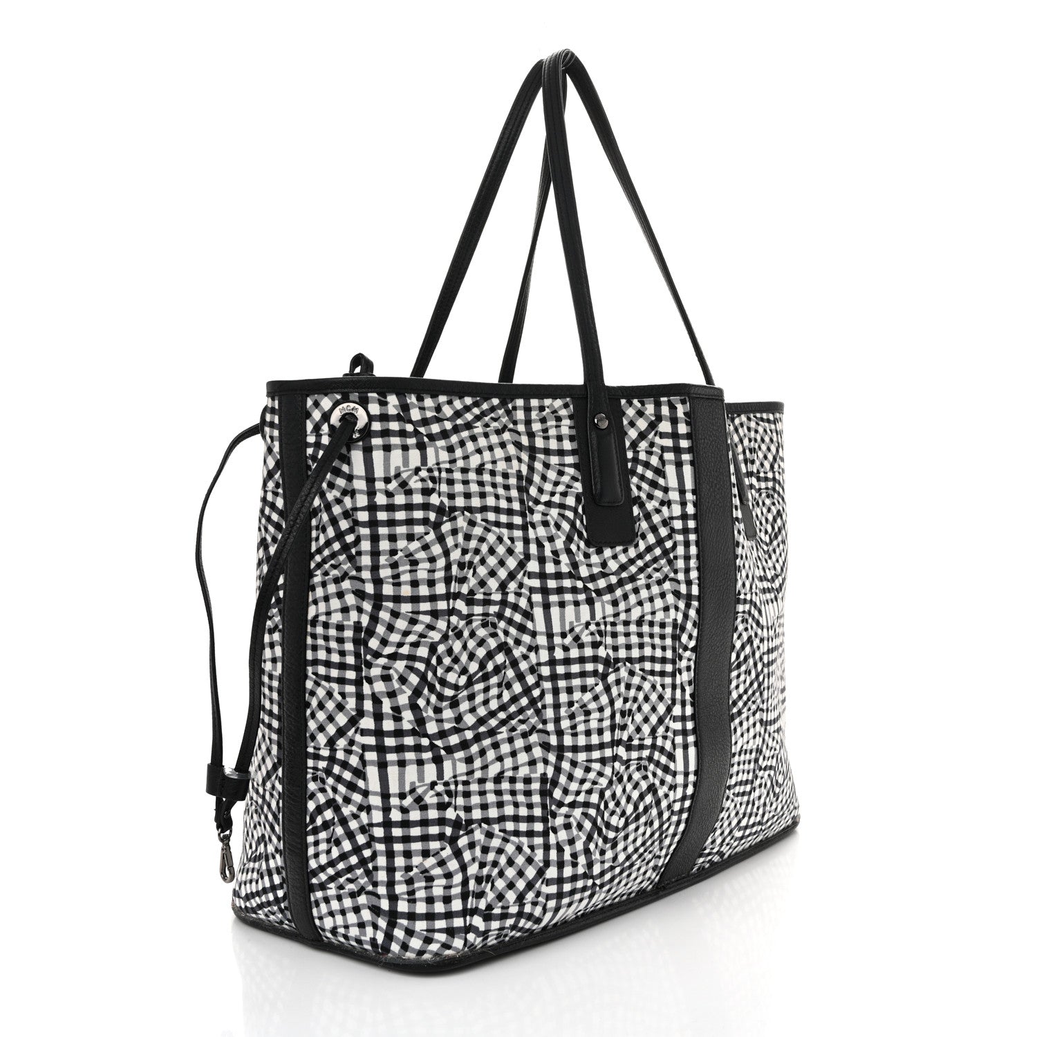 MCM Visetos Large Liz Reversible Shopper Tote Black 6 of 19