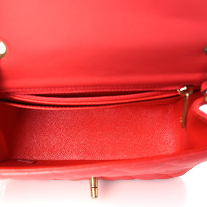 Chanel Lambskin Quilted Mini Square Flap Red 5 of 11