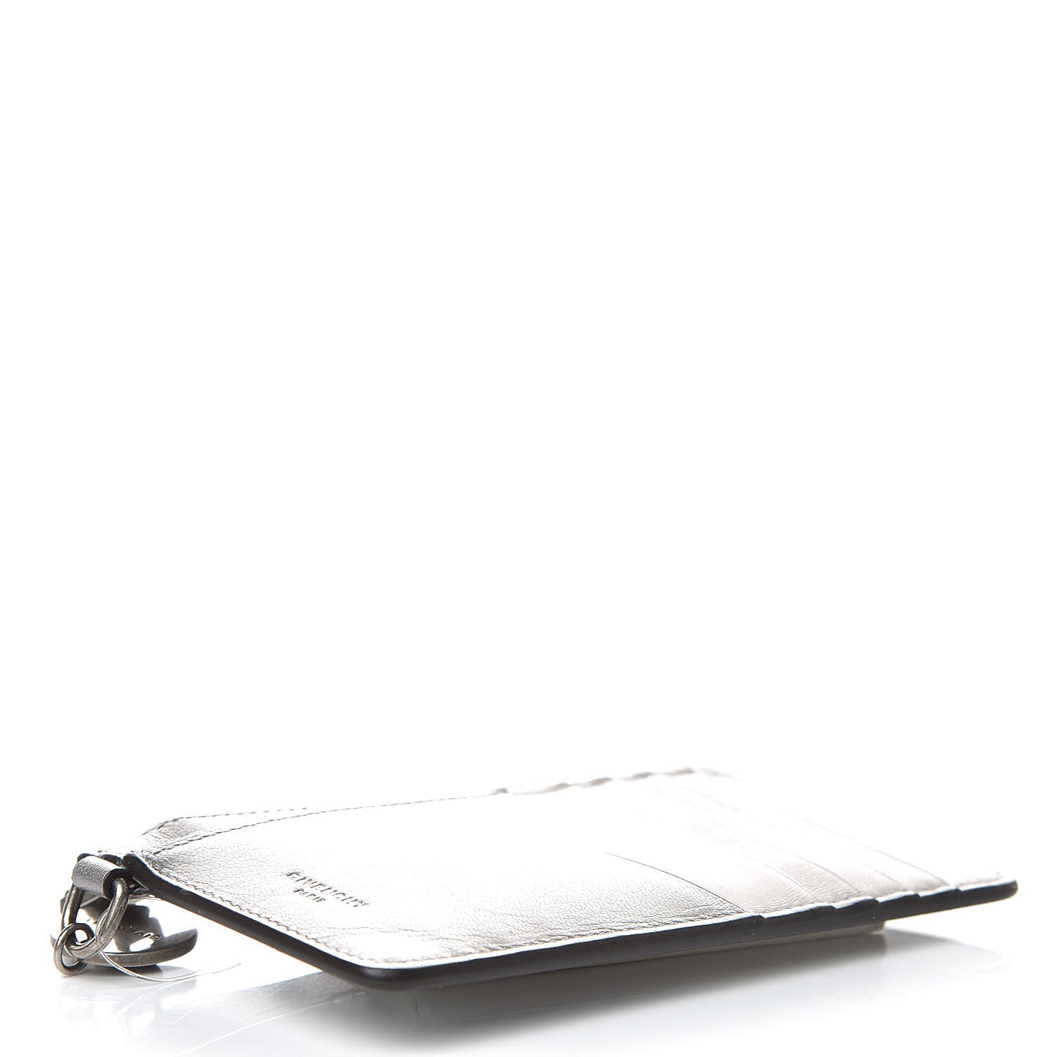 Givenchy Goatskin GV3 Zip Card Holder Silver Natural 4 of 8