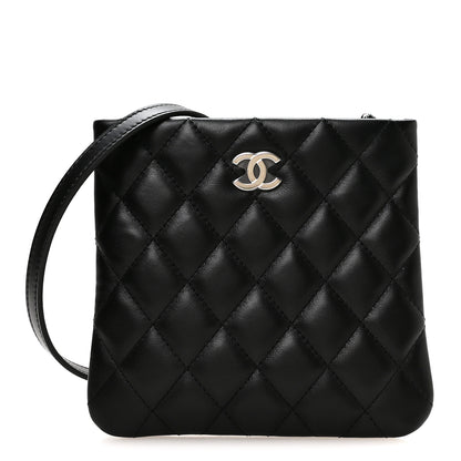 Chanel Lambskin Quilted Uniform Crossbody Bag Black 1 of 10